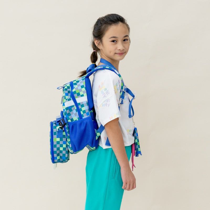Mini Backpack and Lunch Bag Bundle in Arcade Blue by Le Petit Society — image 3