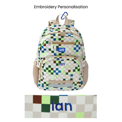 Single Pocket Backpack and Lunch Bag Bundle in Arcade Sand by Le Petit Society — image 5