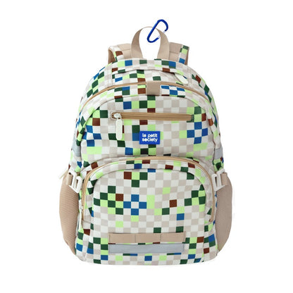 Single Pocket Backpack and Lunch Bag Bundle in Arcade Sand by Le Petit Society — image 6