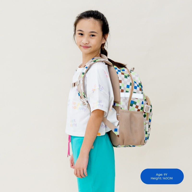 Single Pocket Backpack in Arcade Sand by Le Petit Society — image 4