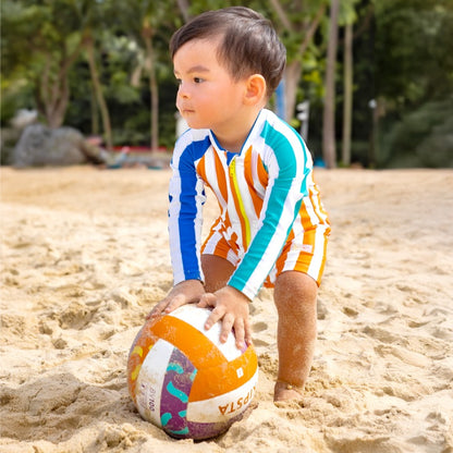 Baby Swimsuit in Rainbow Stripes by Le Petit Society — image 5