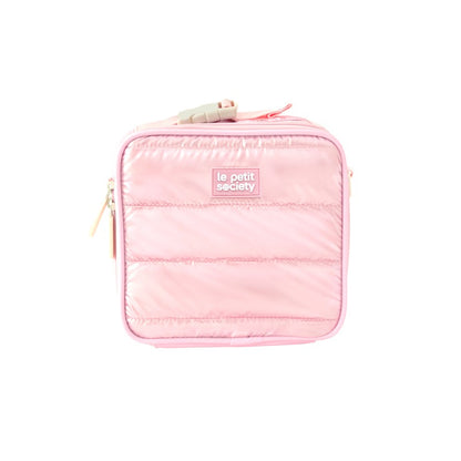 Mini Backpack and Lunch Bag Bundle in Pink Puffer by Le Petit Society — image 9
