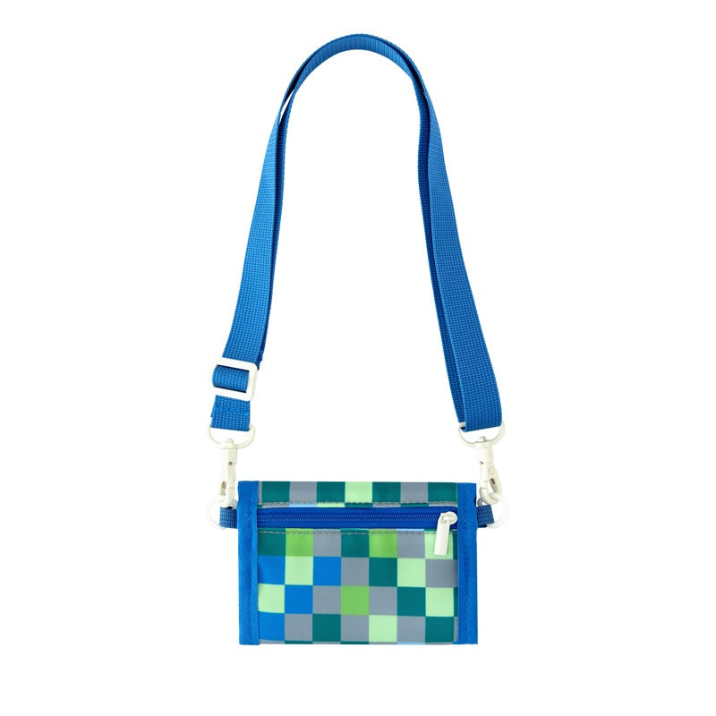 Kids Wallet With Lanyard in Arcade Blue by Le Petit Society — image 4