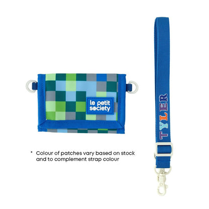 Kids Wallet With Lanyard in Arcade Blue by Le Petit Society — image 6