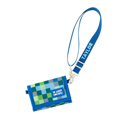 Kids Wallet With Lanyard in Arcade Blue by Le Petit Society — image 5
