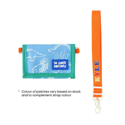 Kids Wallet With Lanyard in Dino by Le Petit Society — image 6