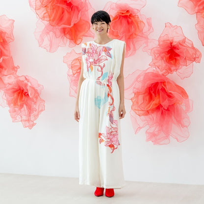 Le Petit Society x Sheila - Ladies Jumpsuit in Lotus Print — image 8