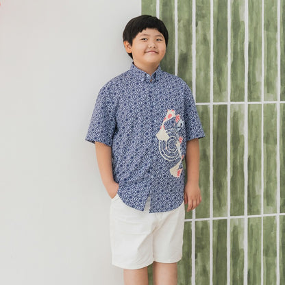 Bermuda Shorts with Adjustable Waistband - White by Le Petit Society — image 5