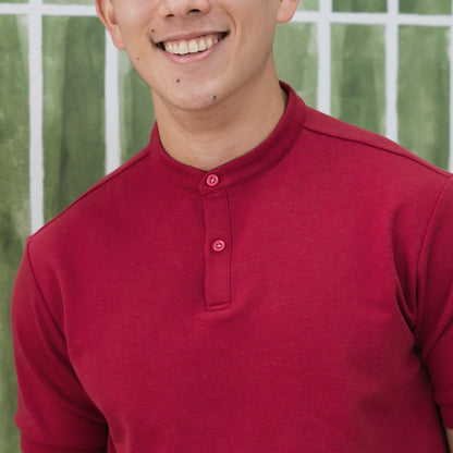 Polo Series - Men’s Polo Shirt in Red by Le Petit Society — image 2