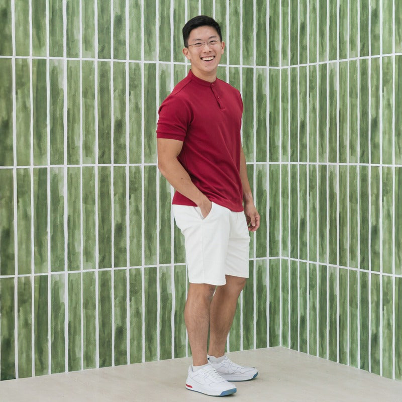 Polo Series - Men’s Polo Shirt in Red by Le Petit Society