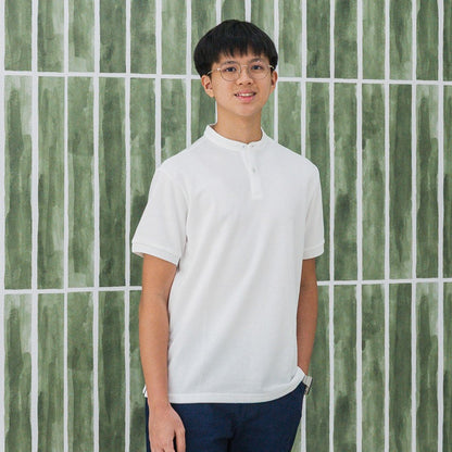 Polo Series - Men’s Polo Shirt in White by Le Petit Society