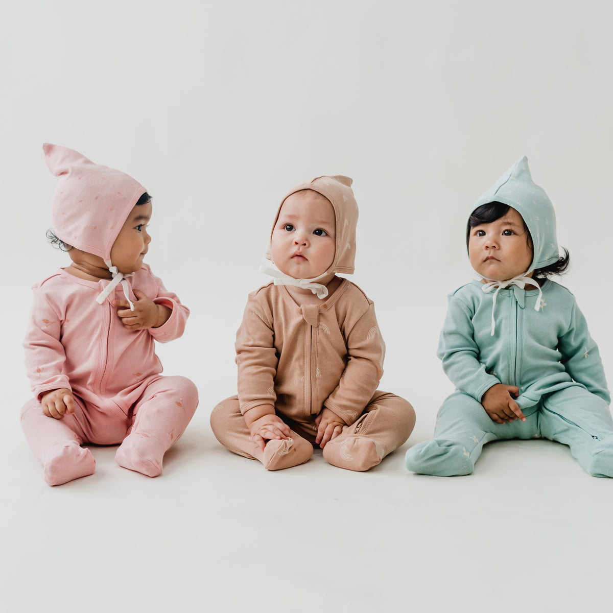 Organic Baby Bonnet Hat in Leaf Print by Le Petit Society — image 10