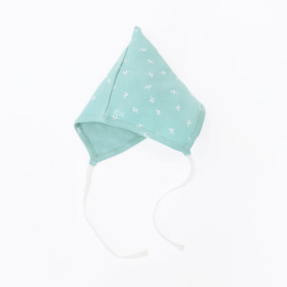 Organic Baby Bonnet Hat in Leaf Print by Le Petit Society — image 2