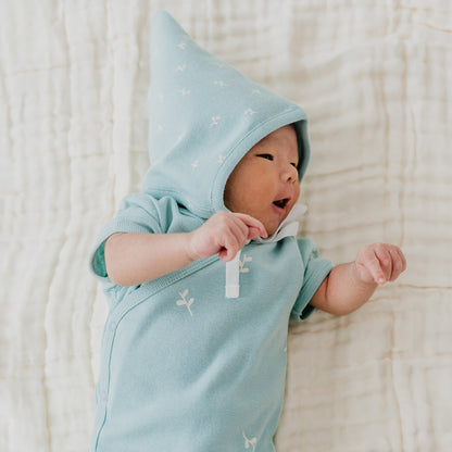 Organic Baby Bonnet Hat in Leaf Print by Le Petit Society — image 5