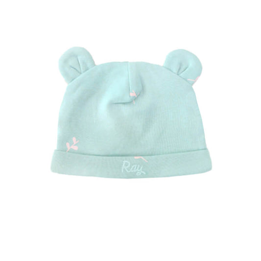 Baby Organic Bear Hat in Leaf Print by Le Petit Society — image 2
