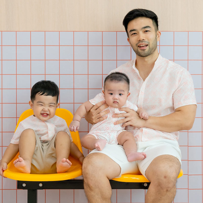 Chinese Motif Series - Men's Shirt in Pink Motif (Classic Fit) by Le Petit Society — image 3