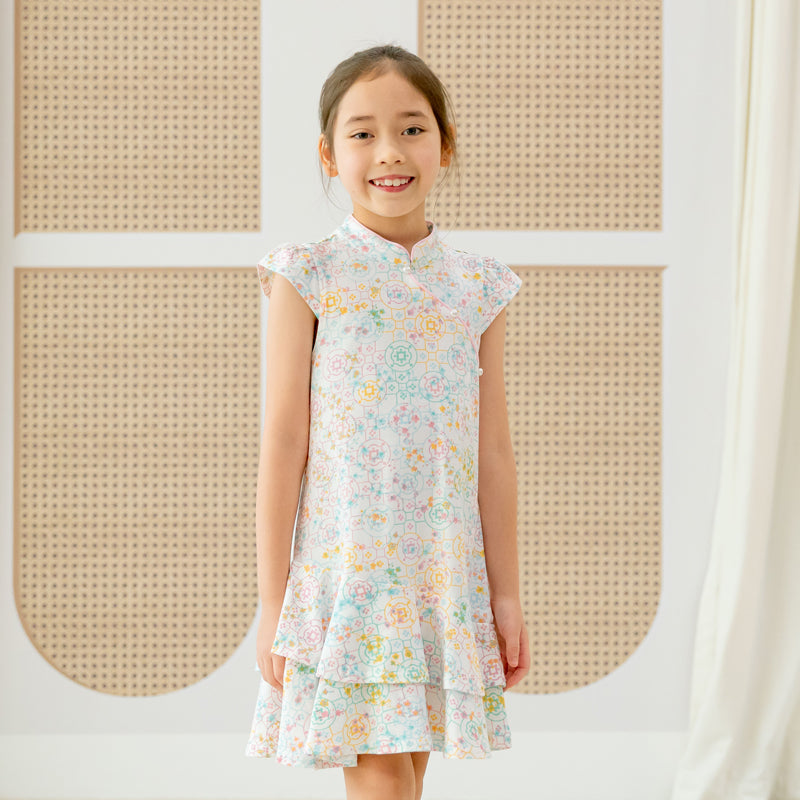 Chinese Motif Series - Girls Cheongsam in Pastel Rainbow Motif by Le Petit Society — image 6