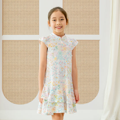 Chinese Motif Series - Girls Cheongsam in Pastel Rainbow Motif by Le Petit Society — image 11