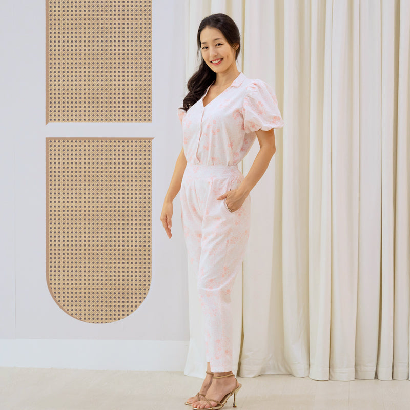 Chinese Motif Series - Ladies Pants in Pink Floral Motif by Le Petit Society — image 5