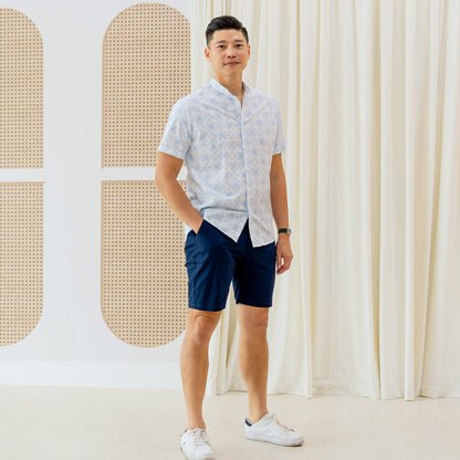Chinese Motif Series - Men's Shirt in Blue Motif (Classic Fit) by Le Petit Society — image 6