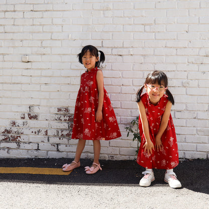 Lion Dance Series - Girls Cheongsam in Red Lion Print by Le Petit Society — image 10