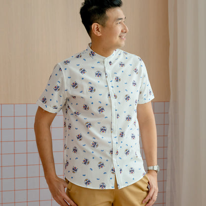Lion Dance Series - Men's Shirt in White (Classic Fit) by Le Petit Society — image 8