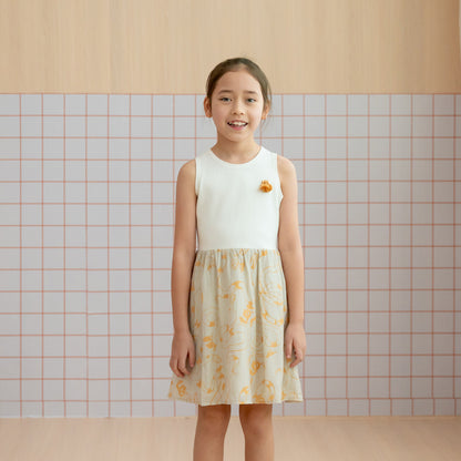 Zodiac Series - Girls Tank Dress in White by Le Petit Society — image 8