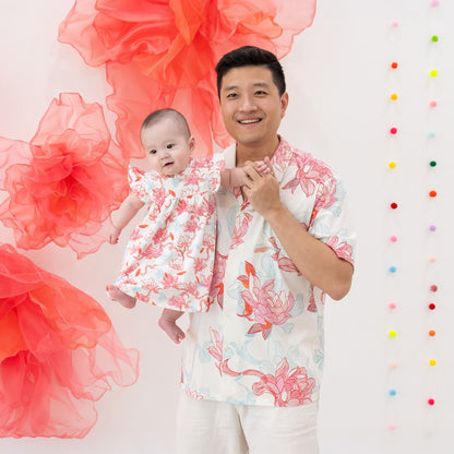 Le Petit Society x Sheila - Baby Girl Jersey Dress in Lotus Print — image 7