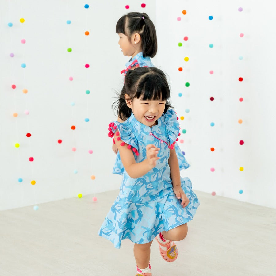 Le Petit Society x Sheila - Girls Cheongsam in Chambray — image 7