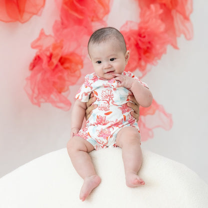 Le Petit Society x Sheila - Baby Boy Jersey Romper in Lotus Print — image 8