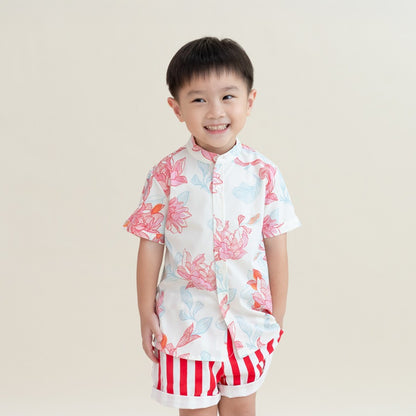 Le Petit Society x Sheila - Boys Shirt in Lotus Print — image 9