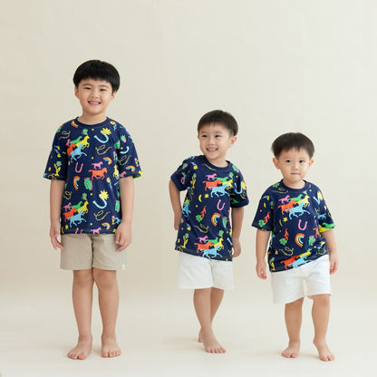 Le Petit Society x Sheila - Kids Tee in Rainbow Horses Print — image 14