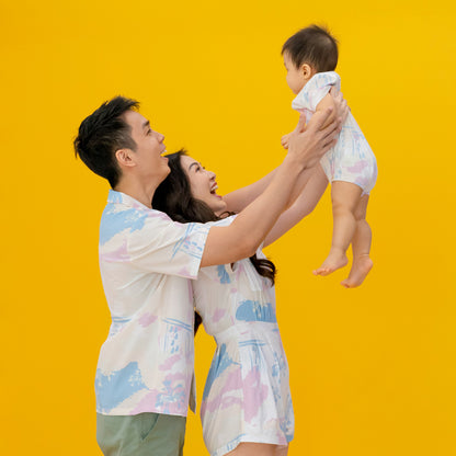 Heritage Series - Baby Boy Jersey Romper in MBS Skyline Print by Le Petit Society — image 3