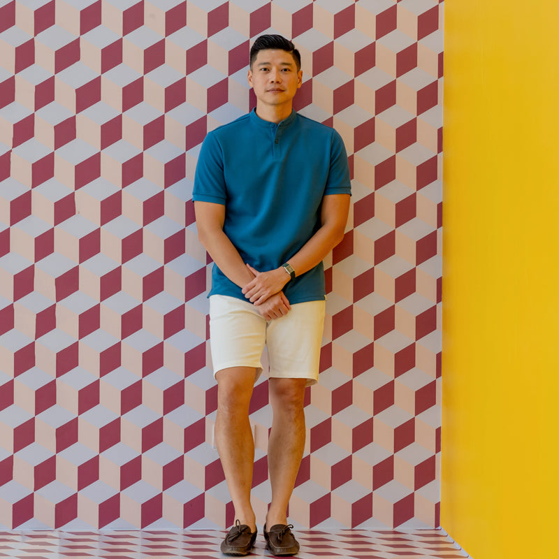 Polo Series - Men’s Polo Shirt in Blue by Le Petit Society