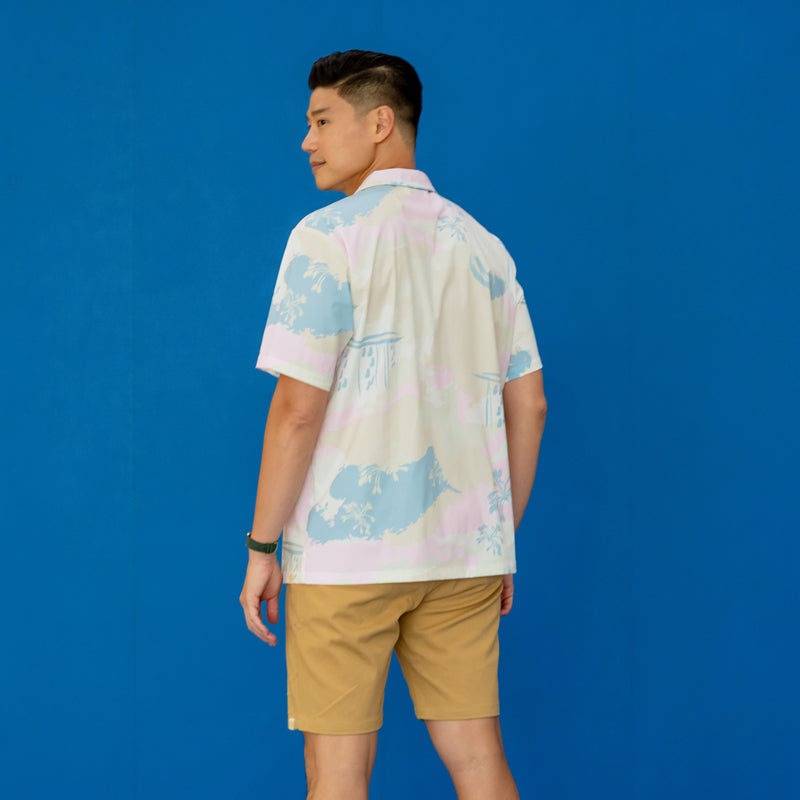 Heritage Series - Men's Camp Collar Shirt in MBS Skyline Print (Relaxed Fit) by Le Petit Society — image 5