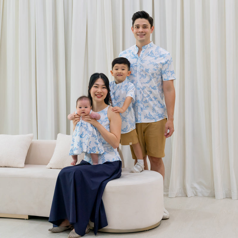 Heritage Series - Ladies Top in Floral Porcelain Print by Le Petit Society — image 3
