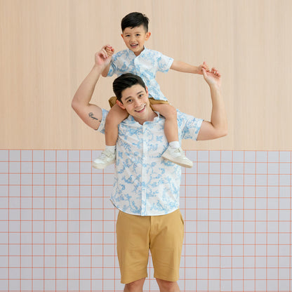 Heritage Series - Boys Shirt in Floral Porcelain Print by Le Petit Society — image 13