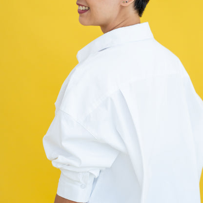 Mama & Mini in Ladies Cotton White Shirt by Le Petit Society — image 6