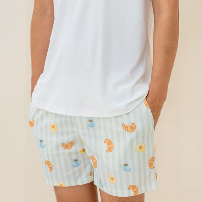 Adult Lounge Shorts in Breakfast Print by Le Petit Society — image 8