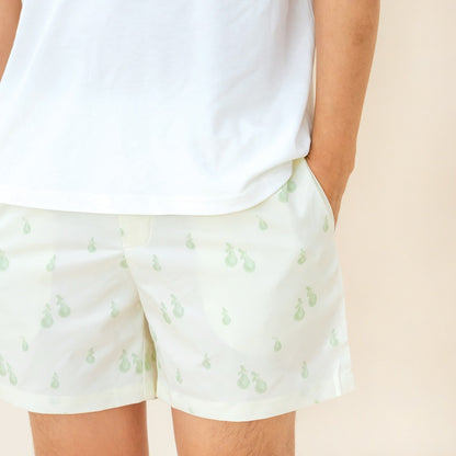 Adult Lounge Shorts in Pear Print by Le Petit Society — image 6