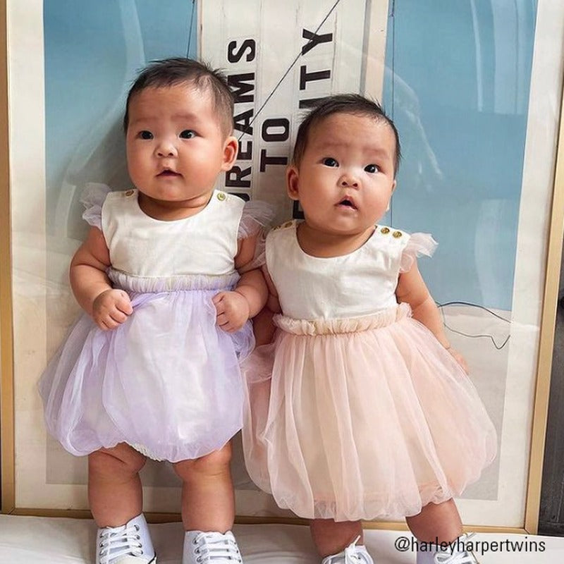Flower Girl Series - Baby Bubble Dress in Soft Pink (Copy) by Le Petit Society — image 7