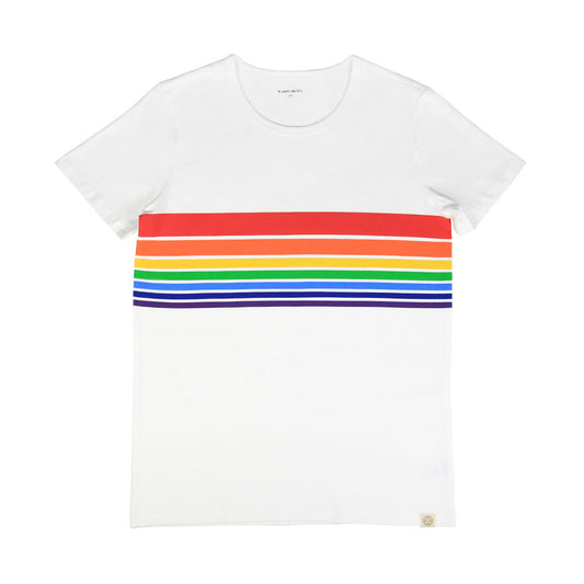 Rainbow Series - Adult Tee in White (Unisex) by Le Petit Society