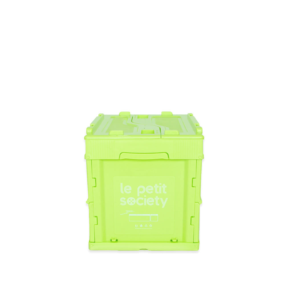 Collapsible Storage Crate (Small) in Lime Green by Le Petit Society
