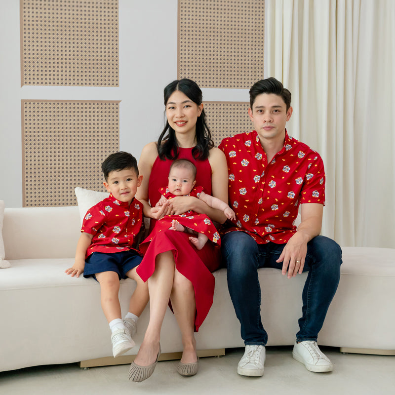 Lion Dance Series - Ladies Cheongsam in Red by Le Petit Society — image 5