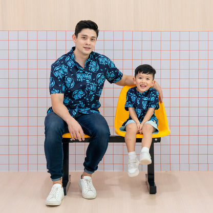 Lion Dance Series - Boys Shirt in Navy by Le Petit Society — image 6