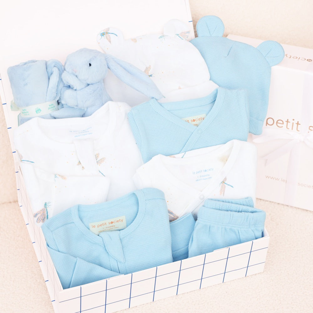 Little Milestones Baby Boy Set in Cerulean Breeze by Le Petit Society — image 20