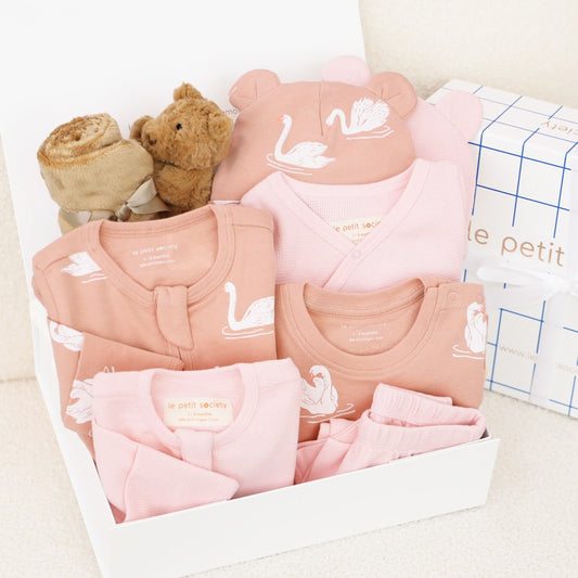 Little Milestones Baby Girl Set - Daydream in Pink by Le Petit Society