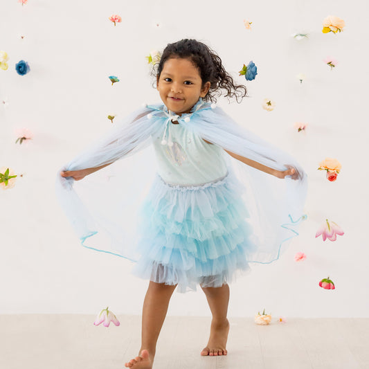 Party Series - Long Cape in Blue by Le Petit Society