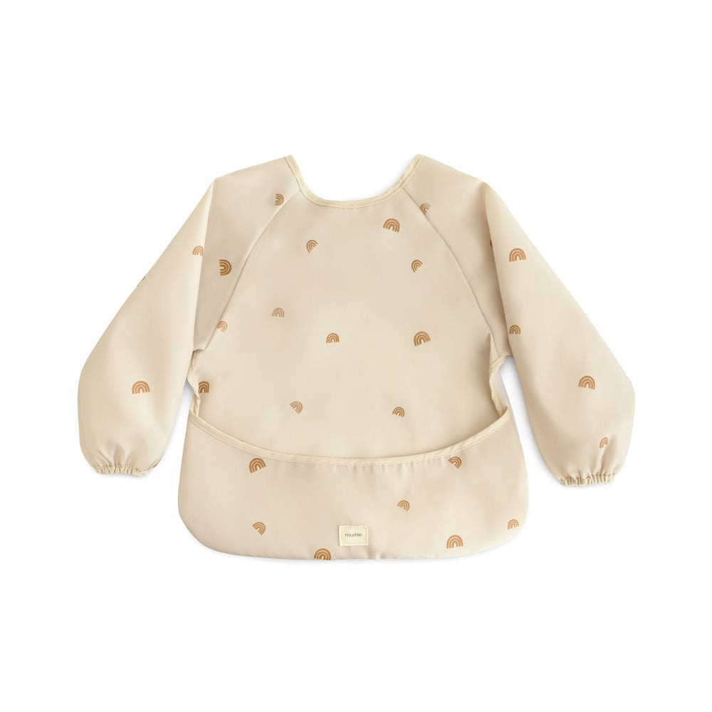 Long Sleeve Bib in Rainbows by Mushie