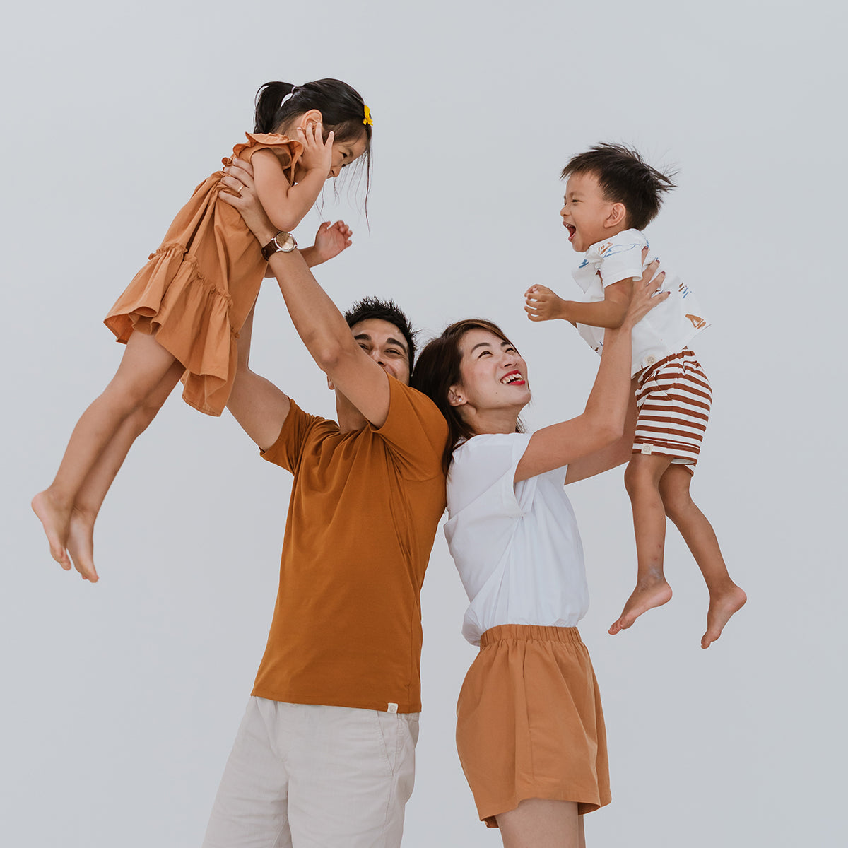 Resort Series - Kids Terry Shorts in Brown Stripes by Le Petit Society — image 9